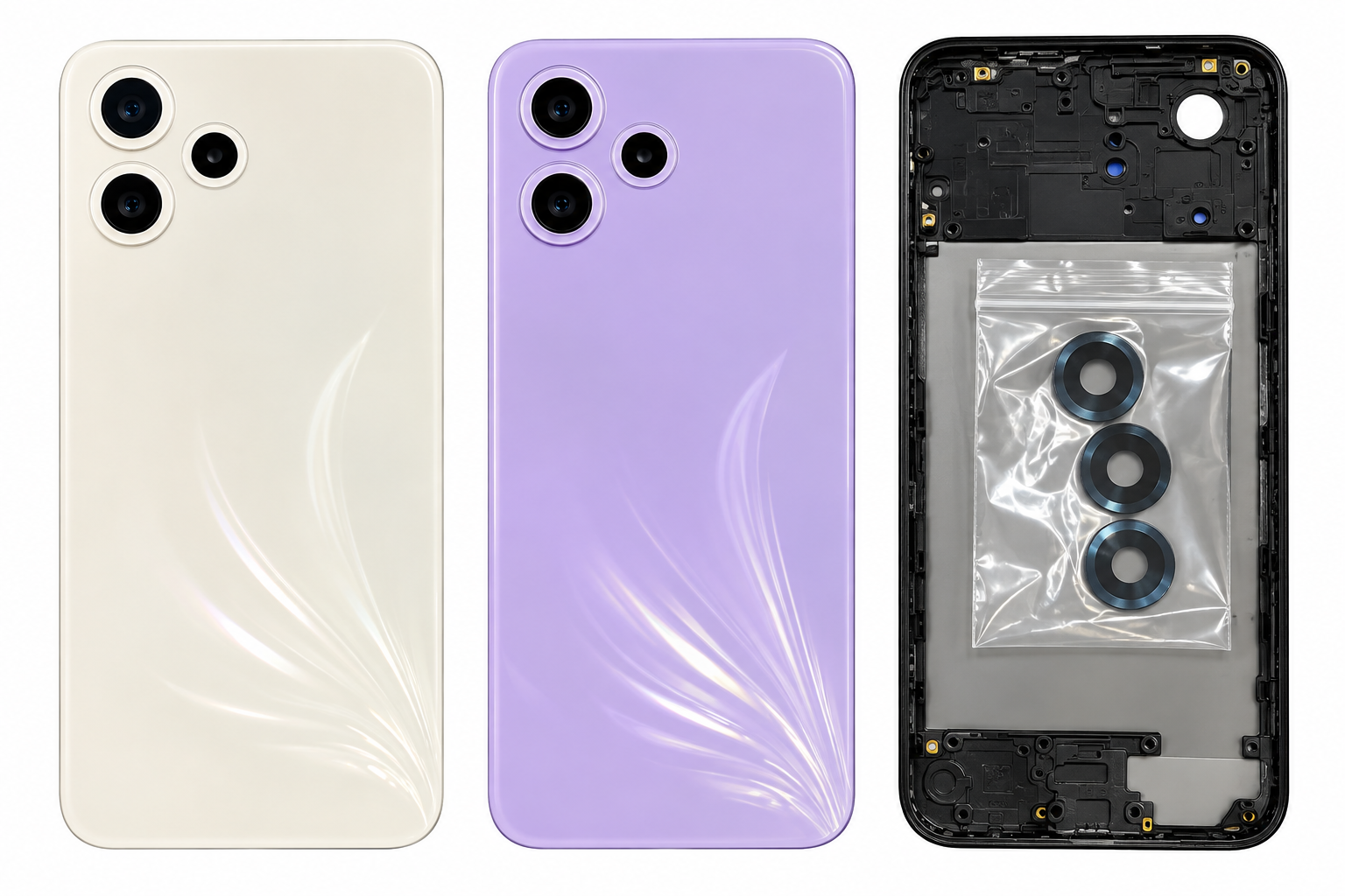 Compatible Replacement for OPPO A6C Full Housing Body – Purple & Gold
